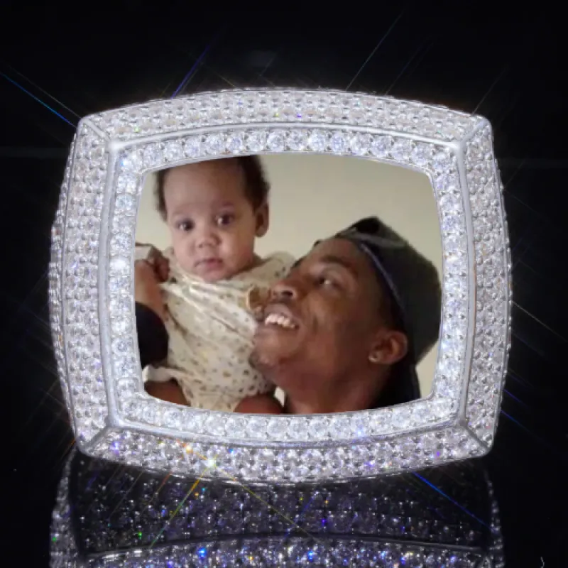 3D CUSTOM PICTURE ICED RING sold by The GUU Shop