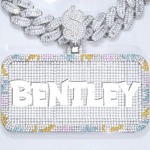 CUSTOM LETTER NECKLACE 3D COLORFUL SQUARE sold by The GUU Shop