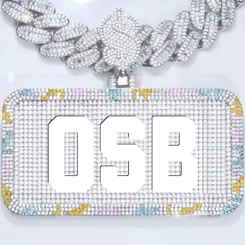 CUSTOM LETTER NECKLACE 3D COLORFUL SQUARE sold by The GUU Shop