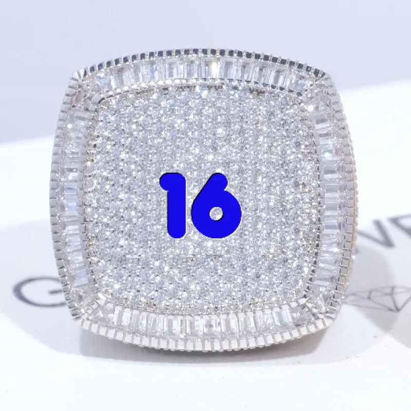 CUSTOM LETTER 3D ICED RING sold by The GUU Shop