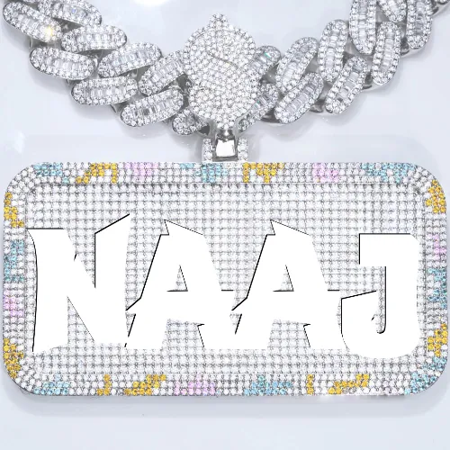 CUSTOM LETTER NECKLACE 3D COLORFUL SQUARE sold by The GUU Shop