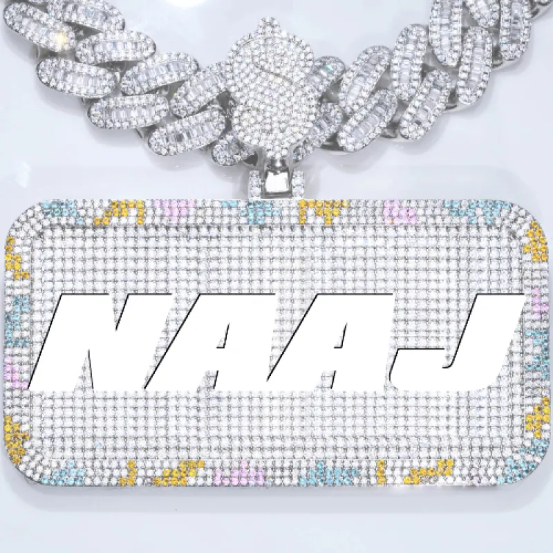 CUSTOM LETTER NECKLACE 3D COLORFUL SQUARE sold by The GUU Shop