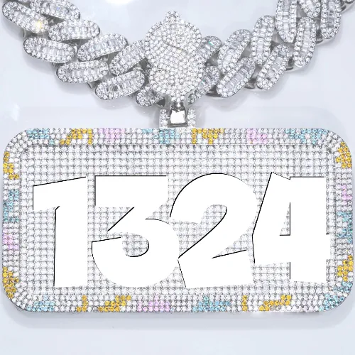 CUSTOM LETTER NECKLACE 3D COLORFUL SQUARE sold by The GUU Shop