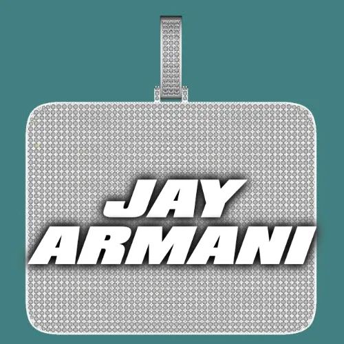 CUSTOM LETTER NECKLACE 3D BIG SQUARE sold by The GUU Shop