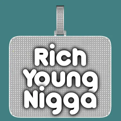 CUSTOM LETTER NECKLACE 3D BIG SQUARE sold by The GUU Shop