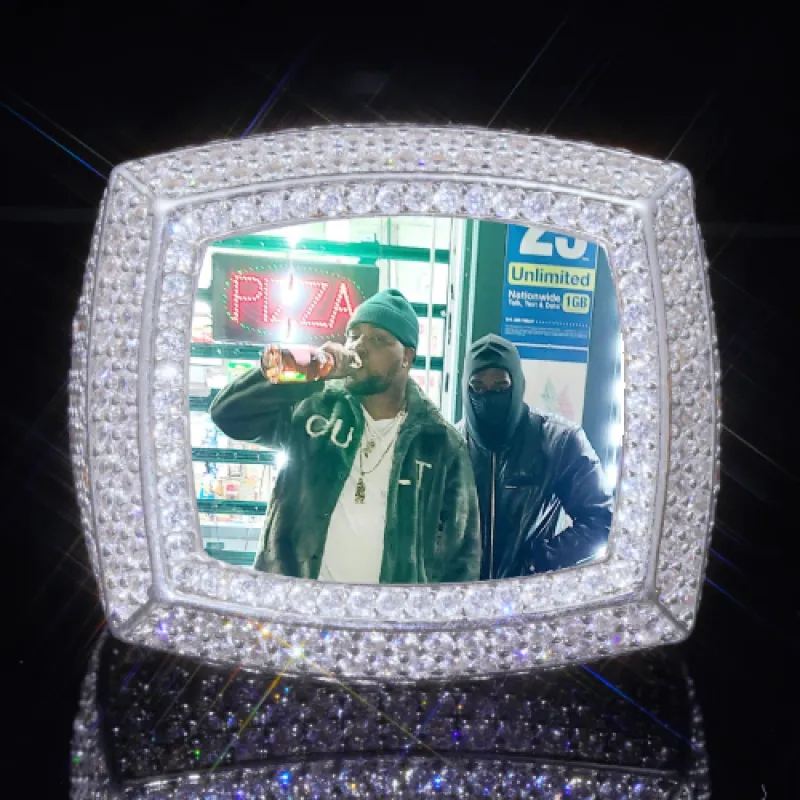 3D CUSTOM PICTURE ICED RING sold by The GUU Shop