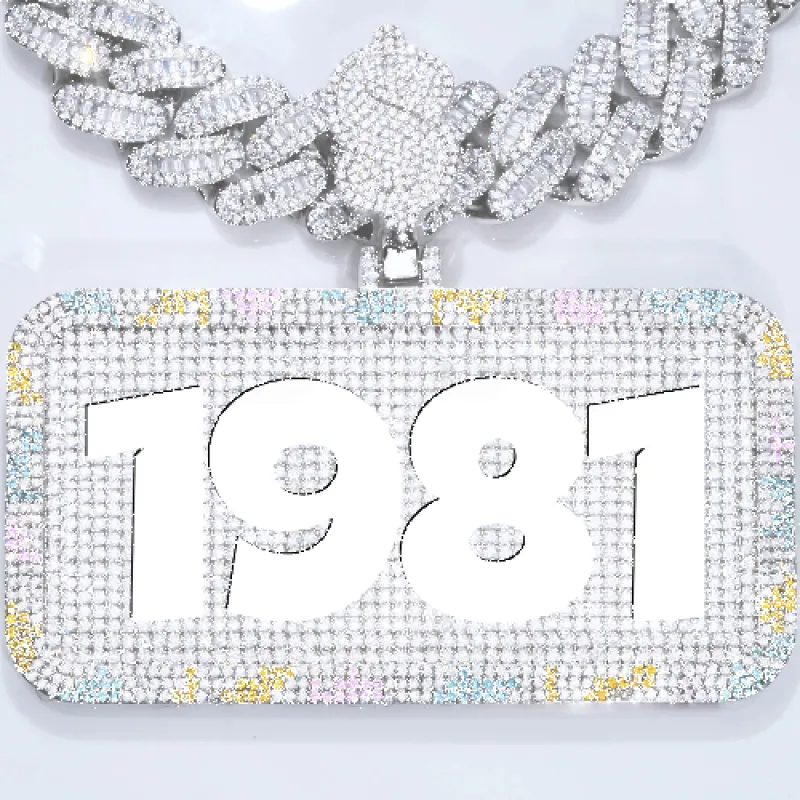 CUSTOM LETTER NECKLACE 3D COLORFUL SQUARE sold by The GUU Shop