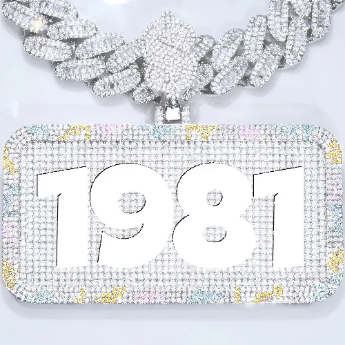 CUSTOM LETTER NECKLACE 3D COLORFUL SQUARE sold by The GUU Shop