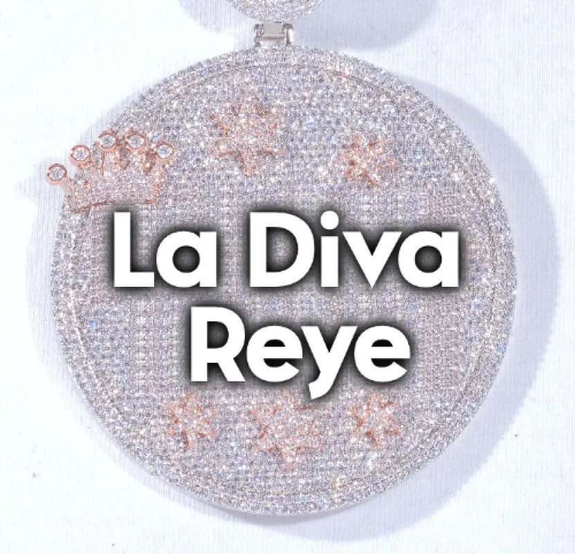 CUSTOM LETTER NECKLACE 3D BIG CROWN DISC sold by The GUU Shop