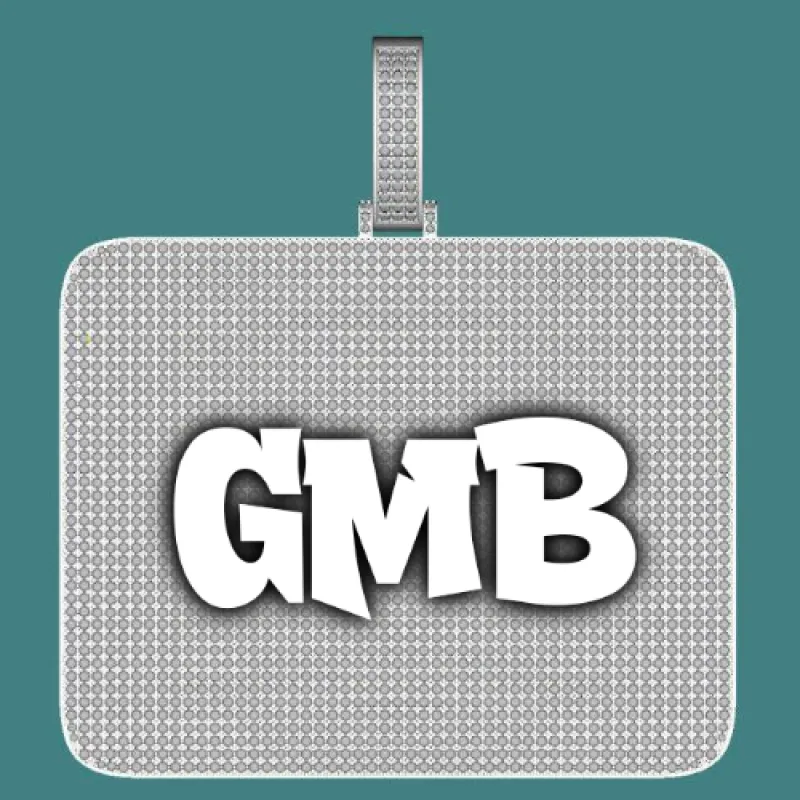 CUSTOM LETTER NECKLACE 3D BIG SQUARE sold by The GUU Shop