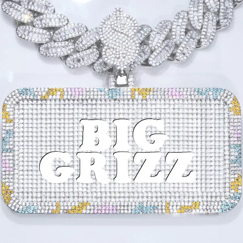 CUSTOM LETTER NECKLACE 3D COLORFUL SQUARE sold by The GUU Shop