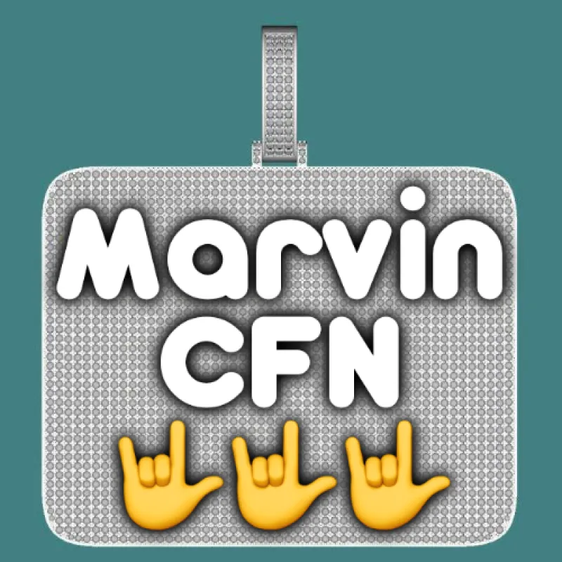 CUSTOM LETTER NECKLACE 3D BIG SQUARE sold by The GUU Shop