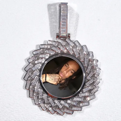 Large 3D Baguette Custom Picture Pendant sold by The GUU Shop