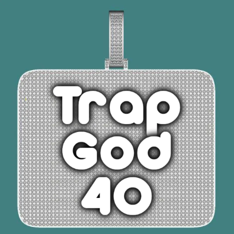 CUSTOM LETTER NECKLACE 3D BIG SQUARE sold by The GUU Shop