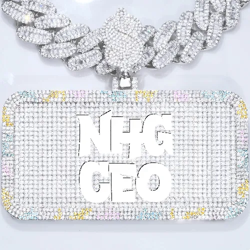 CUSTOM LETTER NECKLACE 3D COLORFUL SQUARE sold by The GUU Shop