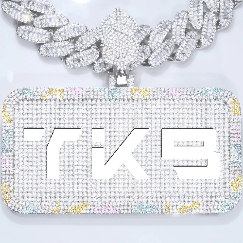 CUSTOM LETTER NECKLACE 3D COLORFUL SQUARE sold by The GUU Shop