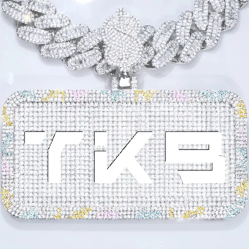 CUSTOM LETTER NECKLACE 3D COLORFUL SQUARE sold by The GUU Shop