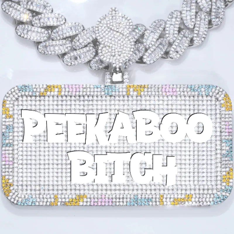 CUSTOM LETTER NECKLACE 3D COLORFUL SQUARE sold by The GUU Shop