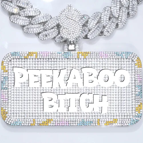 CUSTOM LETTER NECKLACE 3D COLORFUL SQUARE sold by The GUU Shop