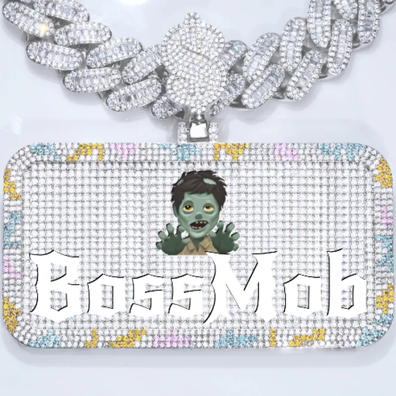 CUSTOM LETTER NECKLACE 3D COLORFUL SQUARE sold by The GUU Shop