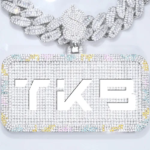 CUSTOM LETTER NECKLACE 3D COLORFUL SQUARE sold by The GUU Shop