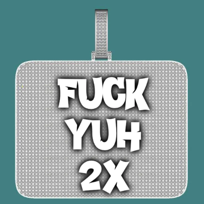 CUSTOM LETTER NECKLACE 3D BIG SQUARE sold by The GUU Shop