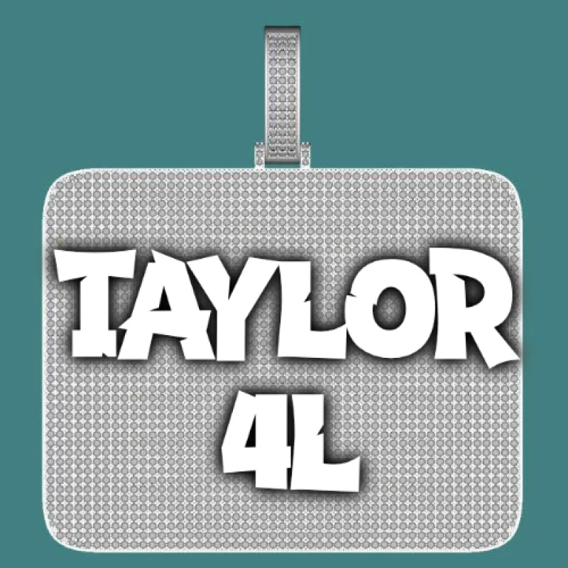 CUSTOM LETTER NECKLACE 3D BIG SQUARE sold by The GUU Shop