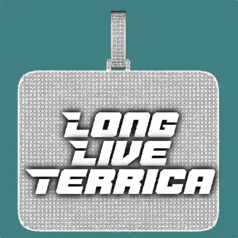 CUSTOM LETTER NECKLACE 3D BIG SQUARE sold by The GUU Shop