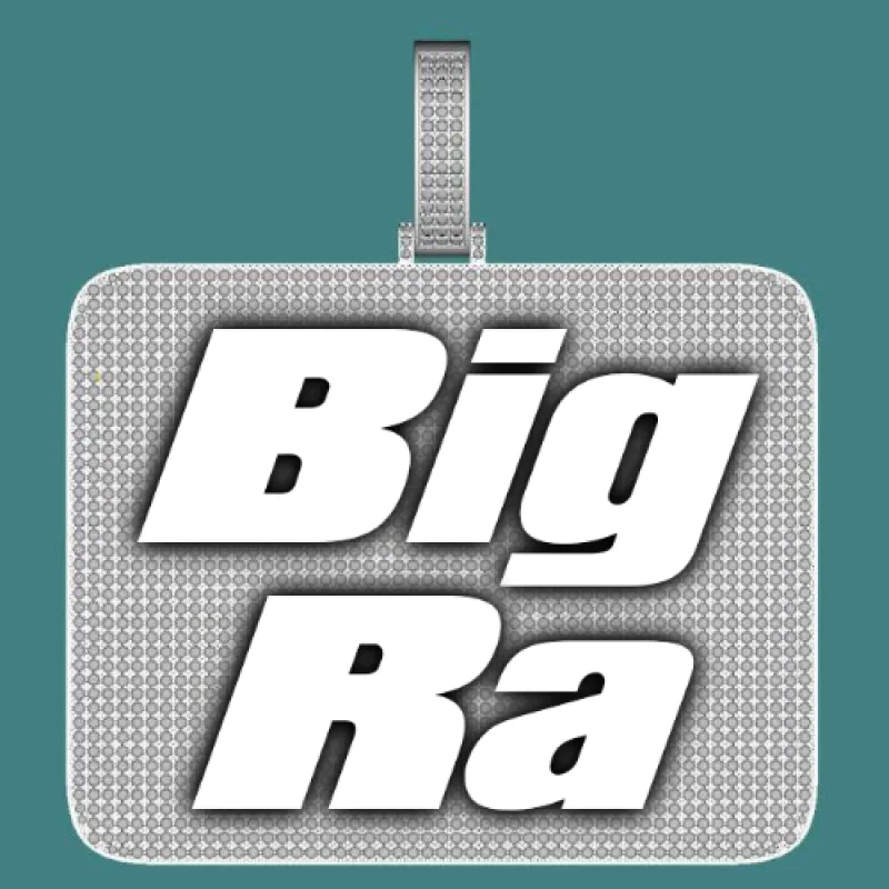 CUSTOM LETTER NECKLACE 3D BIG SQUARE sold by The GUU Shop