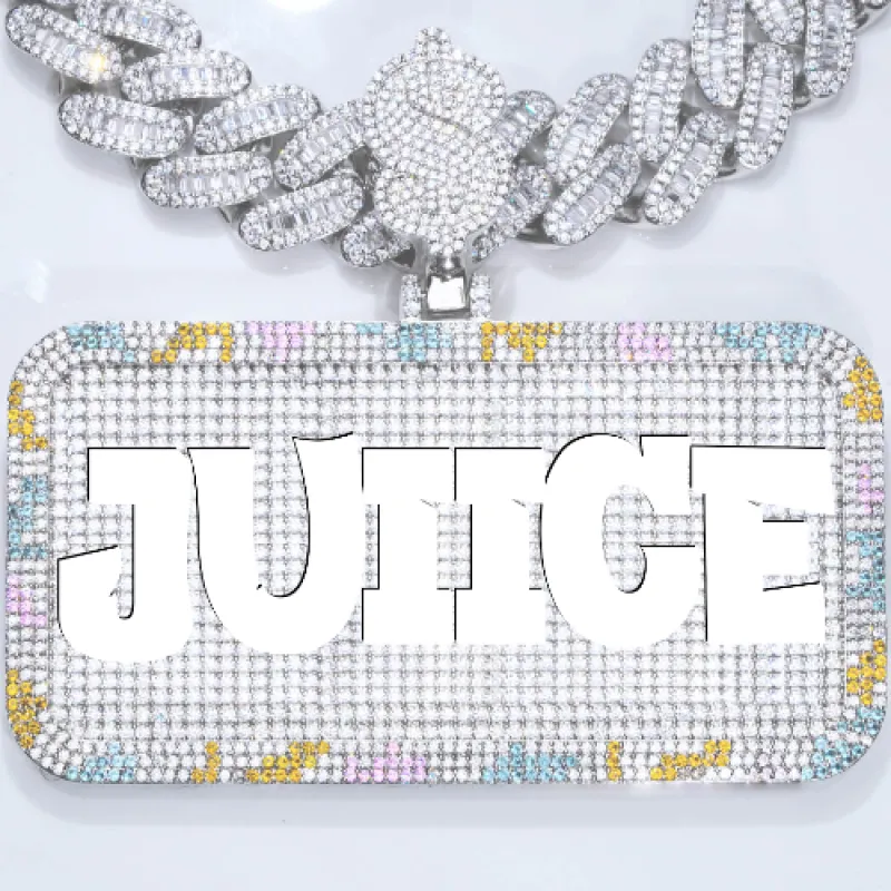 CUSTOM LETTER NECKLACE 3D COLORFUL SQUARE sold by The GUU Shop