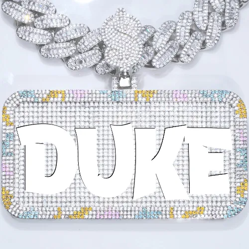 CUSTOM LETTER NECKLACE 3D COLORFUL SQUARE sold by The GUU Shop