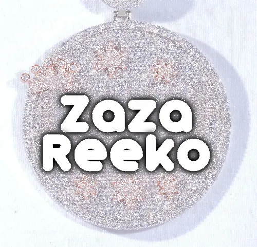 CUSTOM LETTER NECKLACE 3D BIG CROWN DISC sold by The GUU Shop