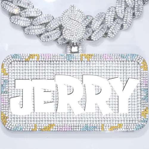 CUSTOM LETTER NECKLACE 3D COLORFUL SQUARE sold by The GUU Shop