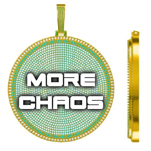 CUSTOM LETTER NECKLACE 3D BIG DISC sold by The GUU Shop