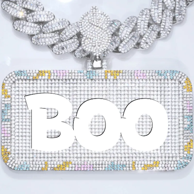 CUSTOM LETTER NECKLACE 3D COLORFUL SQUARE sold by The GUU Shop