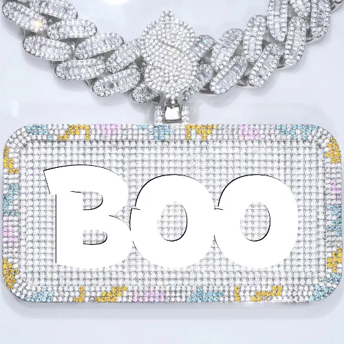 CUSTOM LETTER NECKLACE 3D COLORFUL SQUARE sold by The GUU Shop