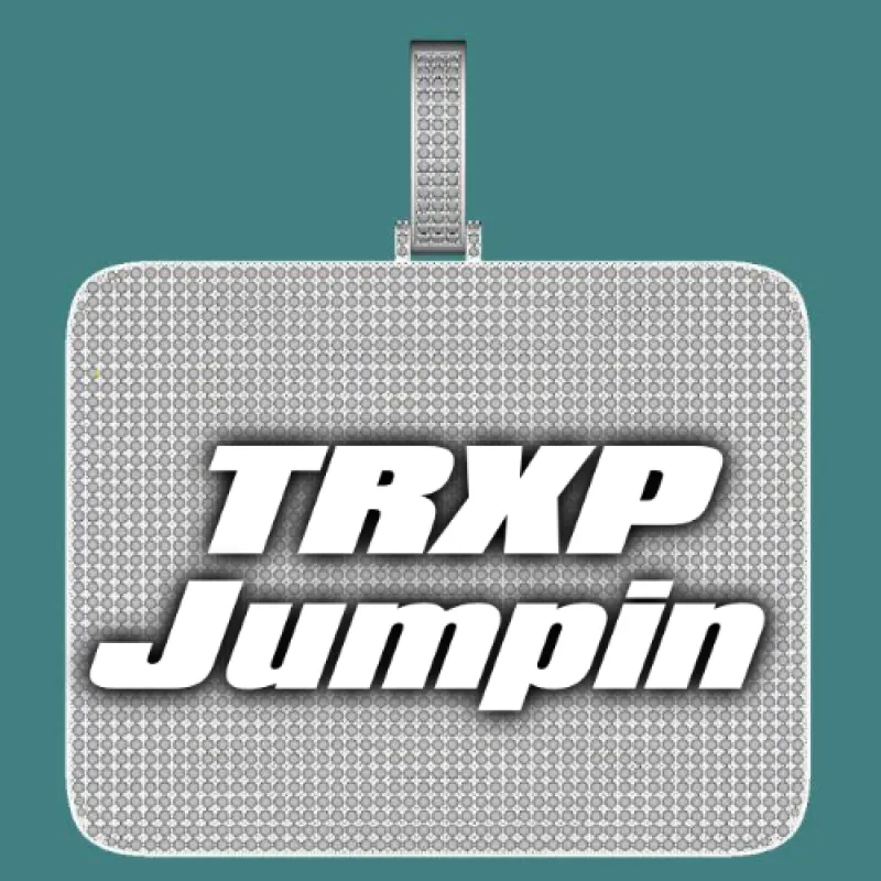 CUSTOM LETTER NECKLACE 3D BIG SQUARE sold by The GUU Shop