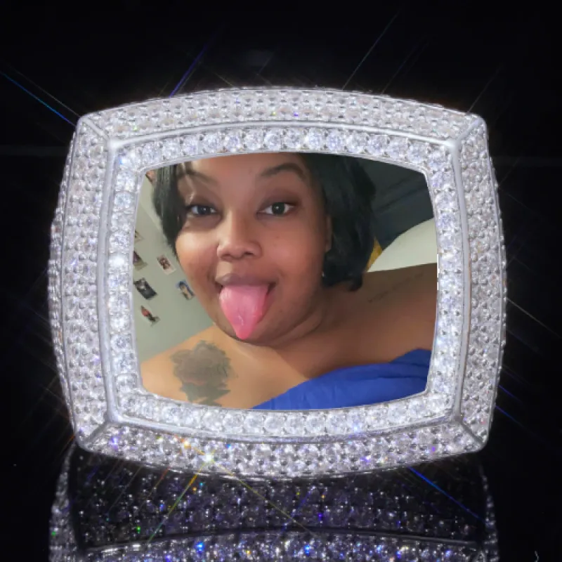 3D CUSTOM PICTURE ICED RING sold by The GUU Shop