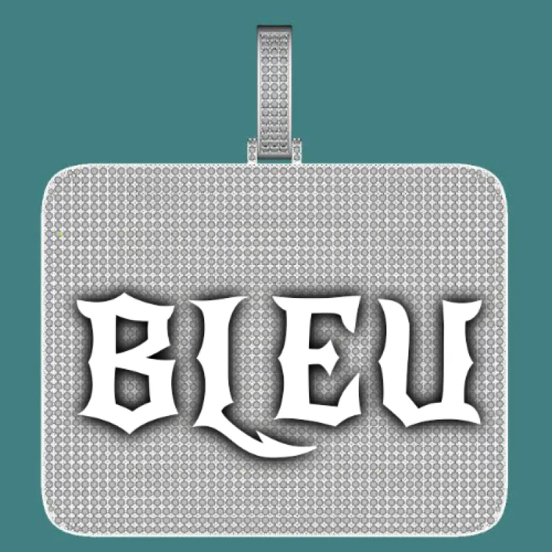 CUSTOM LETTER NECKLACE 3D BIG SQUARE sold by The GUU Shop