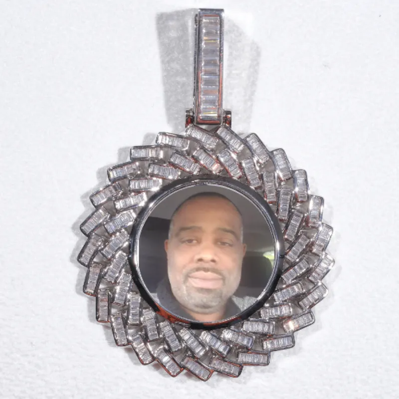 Large 3D Baguette Custom Picture Pendant sold by The GUU Shop