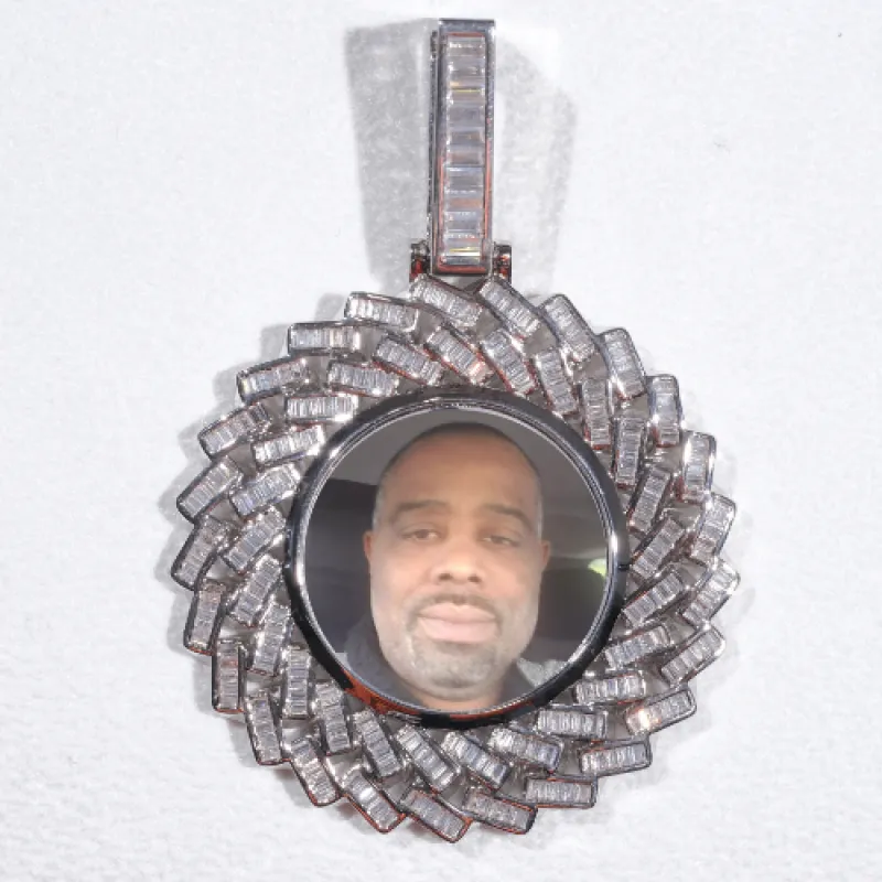 Large 3D Baguette Custom Picture Pendant sold by The GUU Shop