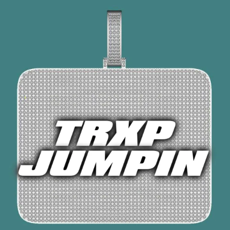 CUSTOM LETTER NECKLACE 3D BIG SQUARE sold by The GUU Shop