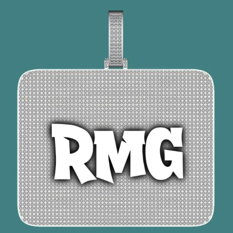 CUSTOM LETTER NECKLACE 3D BIG SQUARE sold by The GUU Shop