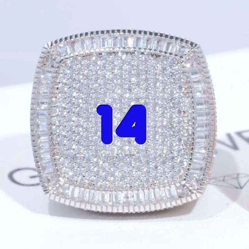 CUSTOM LETTER 3D ICED RING sold by The GUU Shop