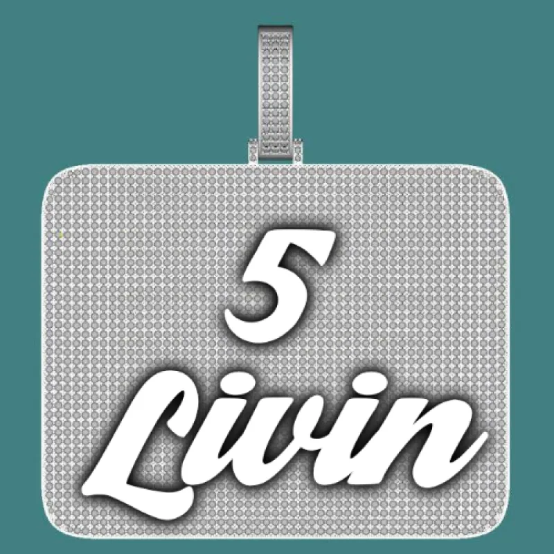 CUSTOM LETTER NECKLACE 3D BIG SQUARE sold by The GUU Shop