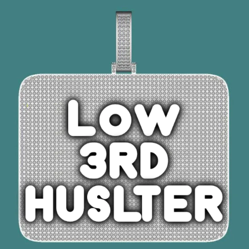 CUSTOM LETTER NECKLACE 3D BIG SQUARE sold by The GUU Shop