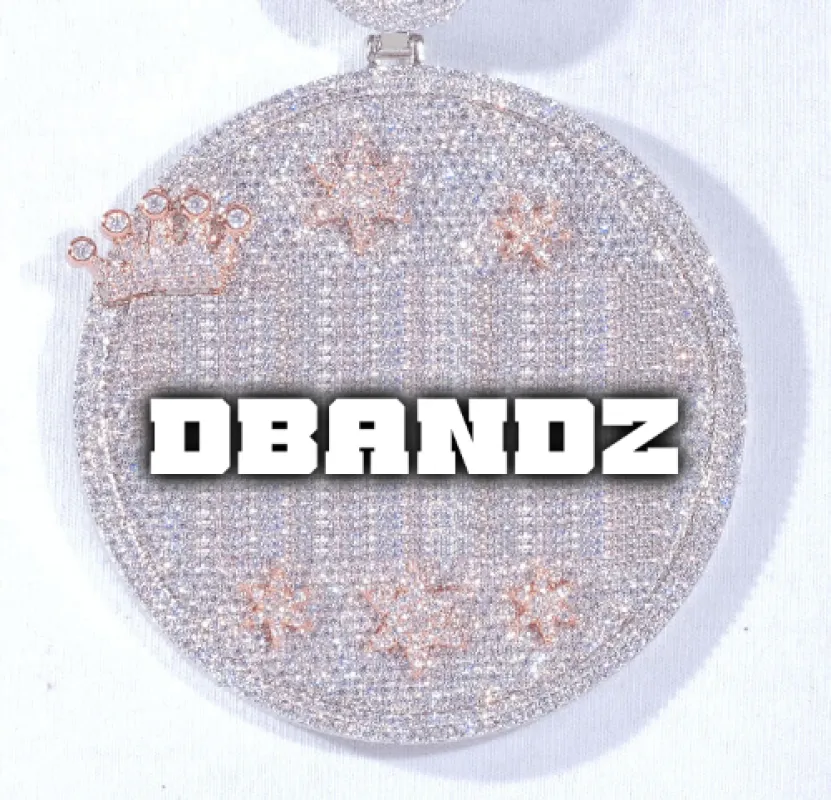 CUSTOM LETTER NECKLACE 3D BIG CROWN DISC made by The GUU Shop