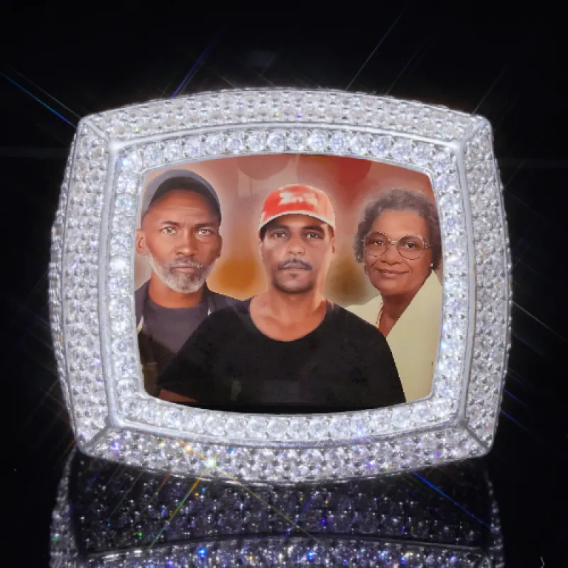 3D CUSTOM PICTURE ICED RING sold by The GUU Shop