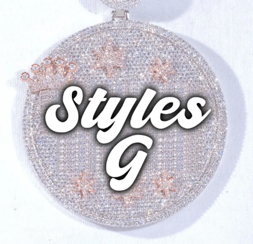 CUSTOM LETTER NECKLACE 3D BIG CROWN DISC sold by The GUU Shop