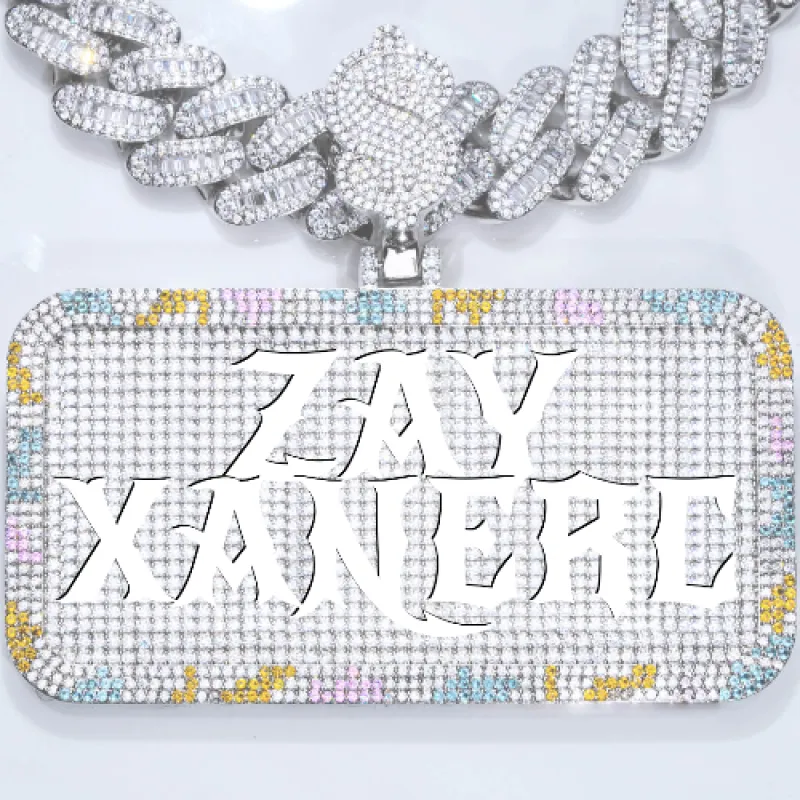 CUSTOM LETTER NECKLACE 3D COLORFUL SQUARE sold by The GUU Shop